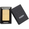 Zippo Classic 254B — зажигалка в золотистом глянце